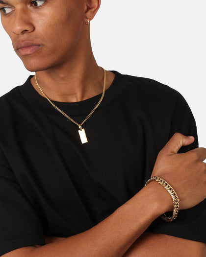 Saint Morta 12mm Double Link Bracelet Gold