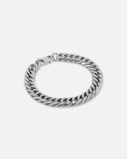 Saint Morta 12mm Double Link Bracelet White Gold