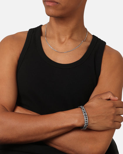 Saint Morta 12mm Double Link Bracelet White Gold