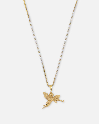 Saint Morta Jilted Cupid Pendant Gold