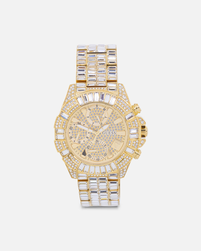 Buy Guess Mainline Iconic 40th Watch Gold/Crystal with crypto