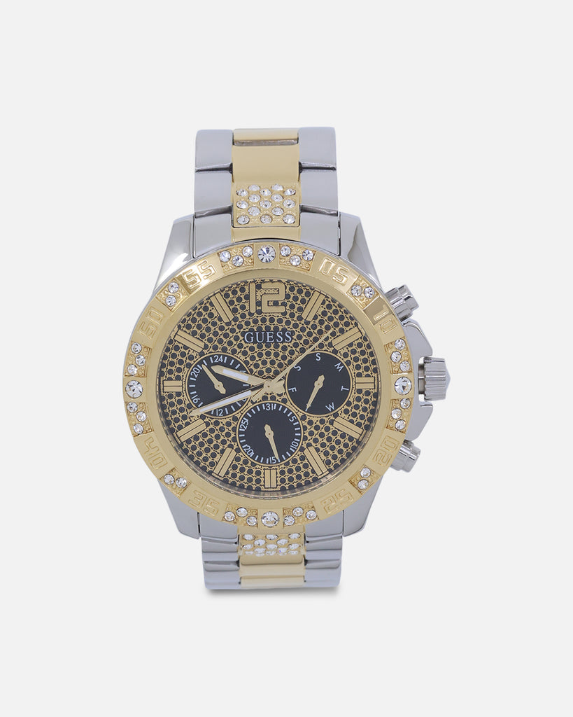 Guess Women's Majestic Quartz Crystal Accented Strap Watch
