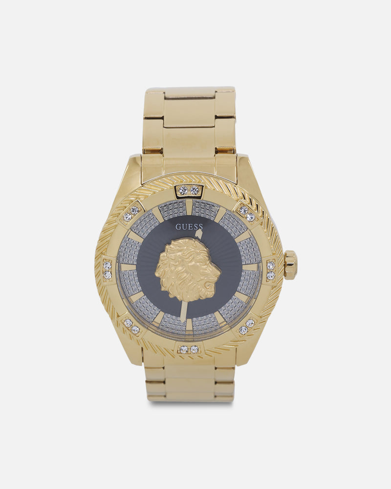 Buy Guess Mainline Beast Crystal Bracelet Watch Gold with crypto