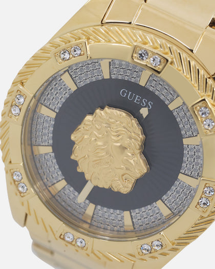 Guess Mainline Beast Crystal Bracelet Watch Gold