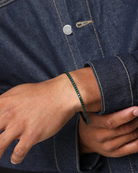 Guess Mainline Green Tennis Logo Bracelet Multi