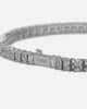 Saint Morta Iced Baguette Bracelet Iced White Gold