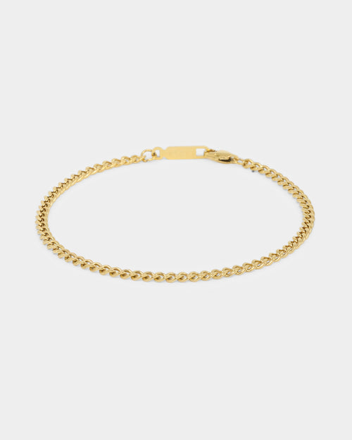 Saint Morta 3mm Cuban Bracelet Gold