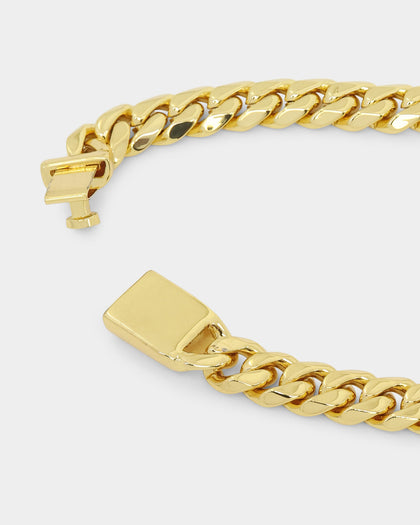 Saint Morta 10mm Cuban Chain Gold
