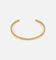 Saint Morta 3mm Adjustable Open Cuff Bracelet Gold