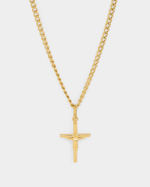 Saint Morta Crucifix Pendant Gold