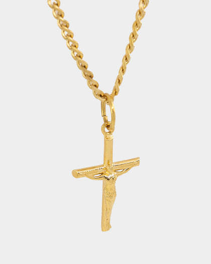 Saint Morta Crucifix Pendant Gold