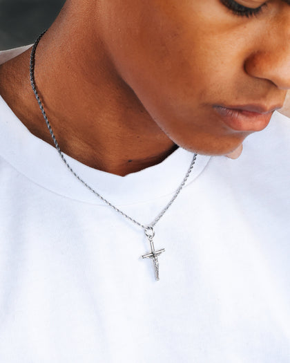 Saint Morta Crucifix Pendant White Gold