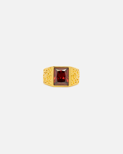 Saint Morta Stone Champioinship Ring Gold/Garnet