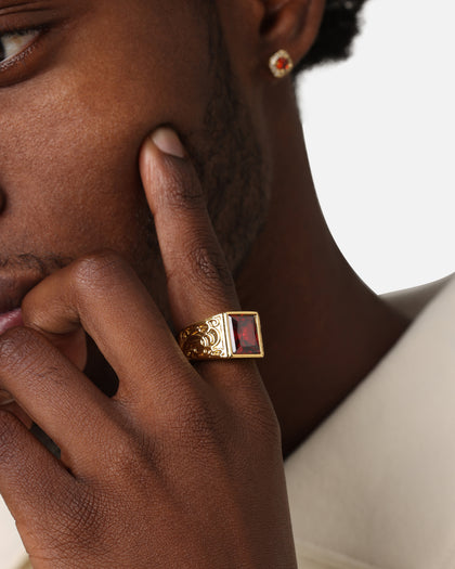 Saint Morta Stone Champioinship Ring Gold/Garnet