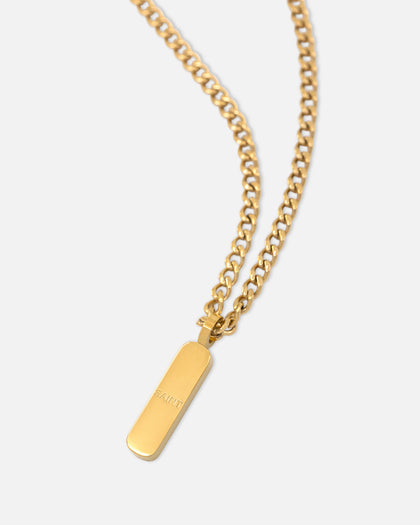Saint Morta Bar Totem Pendant Chain Gold