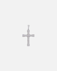 Saint Morta Iced Cross Pendant White Gold