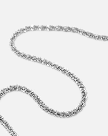 Saint Morta Popcorn Chain White Gold