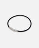 Saint Morta Tied Leather Bracelet Black/White Gold