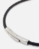 Saint Morta Tied Leather Bracelet Black/White Gold
