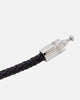 Saint Morta Tied Leather Bracelet Black/White Gold