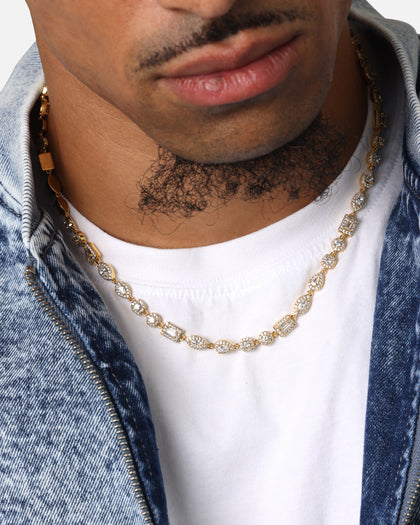 Saint Morta Iced Cluster Chain Iced Gold