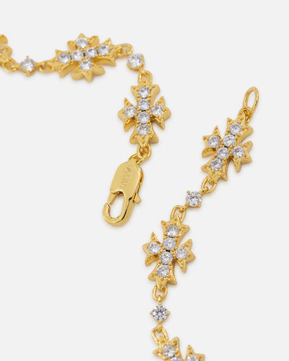 Saint Morta Rosary Cross Chain Gold