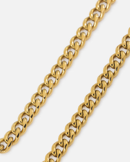 Saint Morta Miami Cuban Chain & Bracelet Bundle Gold