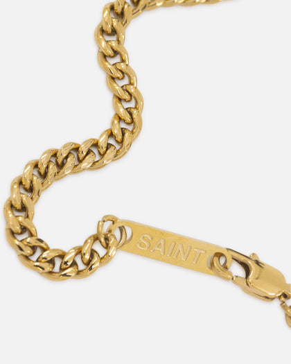 Saint Morta Miami Cuban Chain & Bracelet Bundle Gold