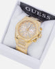 Guess Mainline Fury Glitz Bracelet Watch Gold