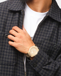 Guess Mainline Fury Glitz Bracelet Watch Gold