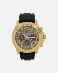 Guess Mainline Majestic Crystal Watch Gold/Green
