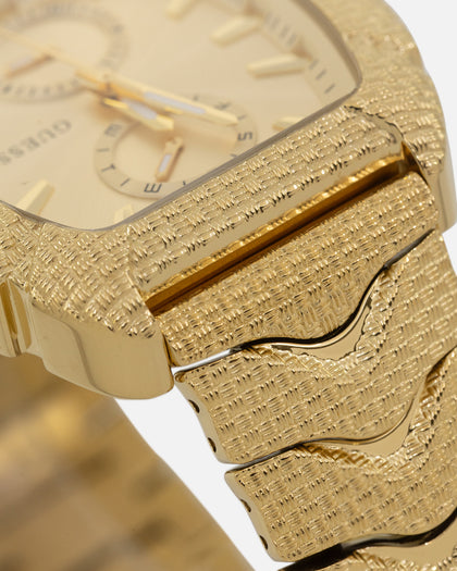 Guess Mainline Nile Textured Bracelet Watch Gold