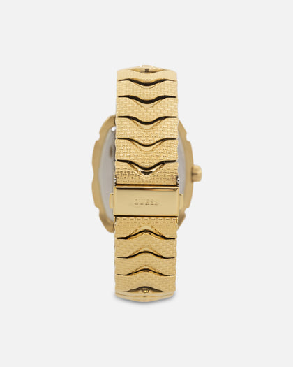 Guess Mainline Nile Textured Bracelet Watch Gold