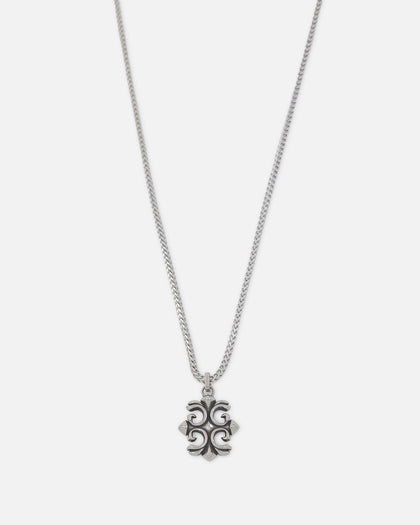 Guess Mainline 26" 4G Rebel Charm Necklace Silver