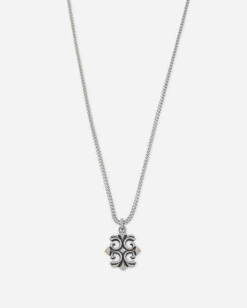 Guess Mainline 26" 4G Rebel Charm Necklace Silver