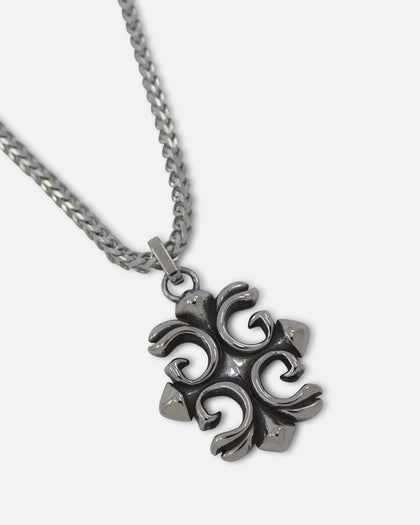 Guess Mainline 26" 4G Rebel Charm Necklace Silver