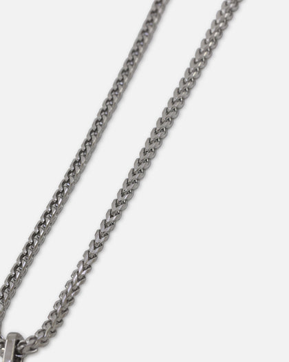 Guess Mainline 26" 4G Rebel Charm Necklace Silver