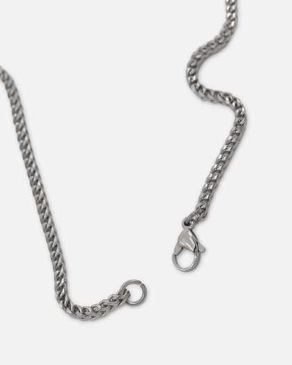 Guess Mainline 26" 4G Rebel Charm Necklace Silver