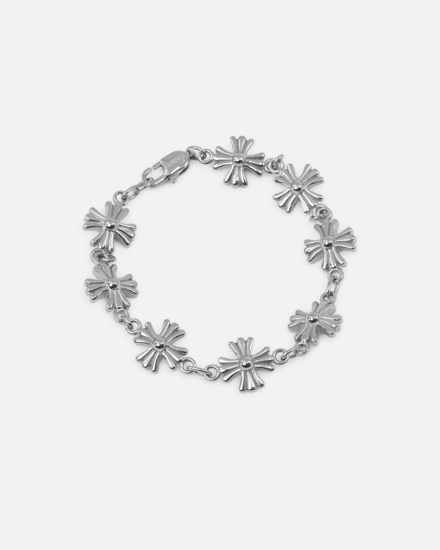 Saint Morta Chrome Cross Bracelet White Gold | Culture Kings