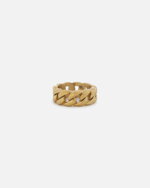 Saint Morta Cuban Ring Gold