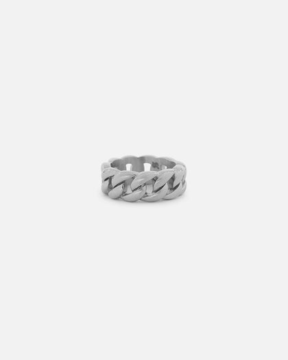Saint Morta Cuban Ring White Gold