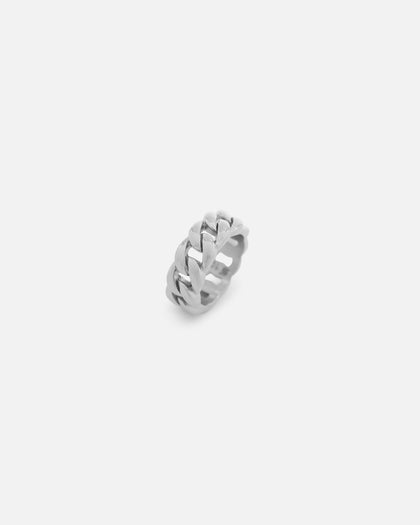 Saint Morta Cuban Ring White Gold
