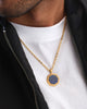 Saint Morta Lapis Octagon Pendant Chain Gold