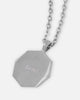 Saint Morta Lapis Octagon Pendant Chain White Gold