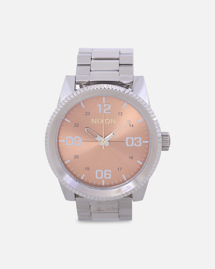 Nixon Corporal Stainless Steel Watch Silver/Coral