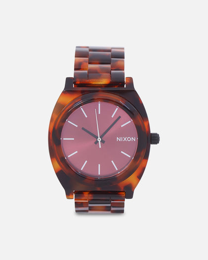 Nixon Time Teller Acetate Watch Tortoise/Oxblood | Culture Kings