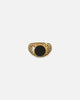 Saint Morta Onyx Round Ring Gold