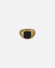 Saint Morta Onyx Square Ring Gold