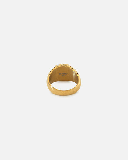 Saint Morta Onyx Square Ring Gold