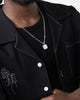 Saint Morta Pearl Square Pendant Chain White Gold